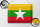 Blechschild Flagge Myanmar 40x30cm Flag of Myanmar