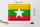 Blechschild Flagge Myanmar 40x30cm Flag of Myanmar