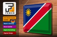 Blechschild Flagge Namibia 40x30cm Flag of Namibia