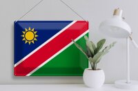 Blechschild Flagge Namibia 40x30cm Flag of Namibia