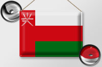 Blechschild Flagge Oman 40x30cm Flag of Oman