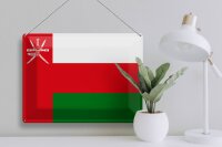 Blechschild Flagge Oman 40x30cm Flag of Oman