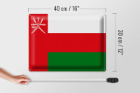 Blechschild Flagge Oman 40x30cm Flag of Oman
