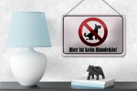 Blechschild Hinweis 18x12cm hier ist kein Hundeklo