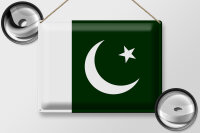 Blechschild Flagge Pakistan 40x30cm Flag of Pakistan