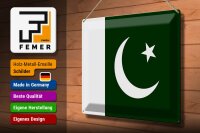 Blechschild Flagge Pakistan 40x30cm Flag of Pakistan
