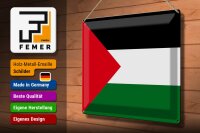 Blechschild Flagge Palästina 40x30cm Flag of Palestine