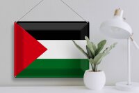 Blechschild Flagge Palästina 40x30cm Flag of Palestine