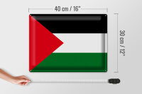 Blechschild Flagge Palästina 40x30cm Flag of Palestine