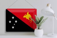 Blechschild Flagge Papua-Neuguinea 40x30cm Papua New Guinea