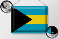 Blechschild Flagge Bahamas 40x30cm Flag of the Bahamas