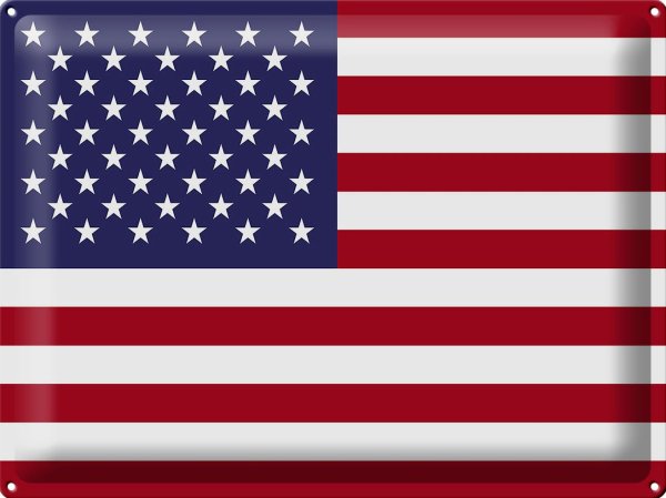 Blechschild Flagge Vereinigte Staaten 40x30cm United States