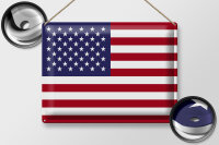 Blechschild Flagge Vereinigte Staaten 40x30cm United States