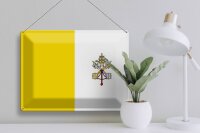 Blechschild Flagge Vatikanstadt 40x30cm Flag Vatican City
