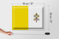 Blechschild Flagge Vatikanstadt 40x30cm Flag Vatican City