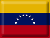 Blechschild Flagge Venezuela 40x30cm Flag of Venezuela