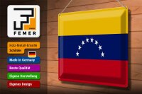 Blechschild Flagge Venezuela 40x30cm Flag of Venezuela