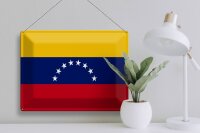 Blechschild Flagge Venezuela 40x30cm Flag of Venezuela