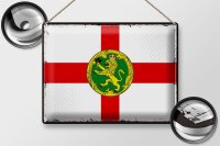 Blechschild Flagge Alderneys 40x30cm Retro Flag Alderney