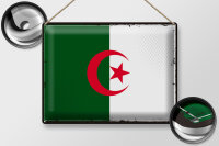 Blechschild Flagge Algerien 40x30cm Retro Flag Algeria