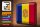 Blechschild Flagge Andorra 40x30cm Retro Flag of Andora