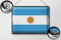 Blechschild Flagge Argentinien 40x30cm Retro Flag Argentina