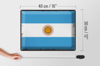 Blechschild Flagge Argentinien 40x30cm Retro Flag Argentina