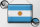 Blechschild Flagge Argentinien 40x30cm Retro Flag Argentina