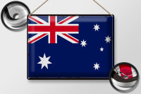 Blechschild Flagge Australien 40x30cm Retro Flag Australia