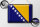 Blechschild Flagge Bosnien und Herzegowina 40x30cm Retro