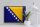 Blechschild Flagge Bosnien und Herzegowina 40x30cm Retro