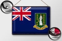 Blechschild Flagge Britische Jungferninseln 40x30cm Retro