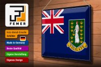 Blechschild Flagge Britische Jungferninseln 40x30cm Retro