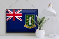 Blechschild Flagge Britische Jungferninseln 40x30cm Retro