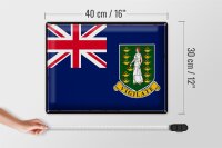 Blechschild Flagge Britische Jungferninseln 40x30cm Retro