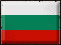 Blechschild Flagge Bulgariens 40x30cm Retro Flag Bulgaria