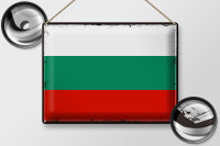 Blechschild Flagge Bulgariens 40x30cm Retro Flag Bulgaria