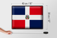 Blechschild Flagge Dominikanische Republik 40x30cm Retro