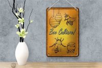 Blechschild Spruch 12x18cm Bee culture Biene Honig Imkerei