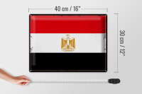 Blechschild Flagge Ägypten 40x30cm Retro Flag of Egypt