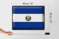 Blechschild Flagge El Salvadors 40x30cm Retro El Salvador