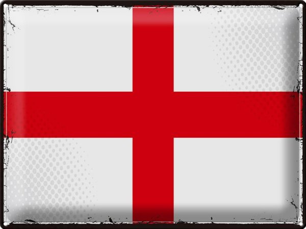 Blechschild Flagge England 40x30cm Retro Flag of England