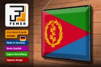 Blechschild Flagge Eritrea 40x30cm Retro Flag of Eritrea