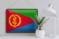 Blechschild Flagge Eritrea 40x30cm Retro Flag of Eritrea