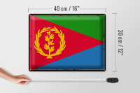 Blechschild Flagge Eritrea 40x30cm Retro Flag of Eritrea