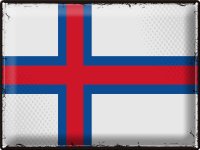 Blechschild Flagge Färöer 40x30cm Retro Flag...