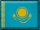Blechschild Flagge Kasachstan 40x30cm Retro Kazakhstan