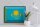 Blechschild Flagge Kasachstan 40x30cm Retro Kazakhstan
