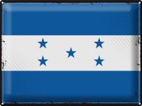 Blechschild Flagge Hondura 40x30cm Retro Flag of Honduras