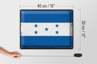 Blechschild Flagge Hondura 40x30cm Retro Flag of Honduras